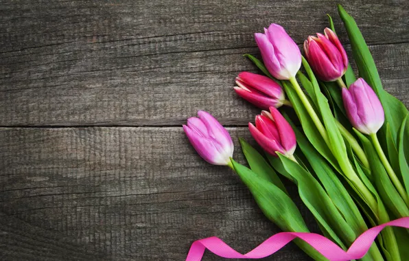 Picture flowers, bouquet, colorful, tulips, pink, flowers, tulips, spring