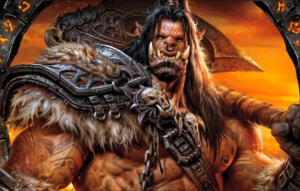 Armor, Warrior, axe, Orc