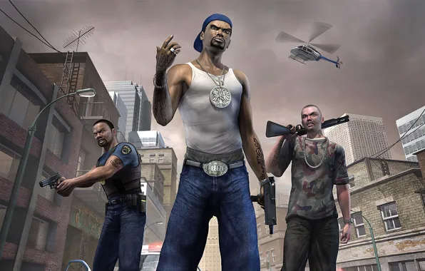 The city, Gopnik, helicopter, guys, 25 To Life