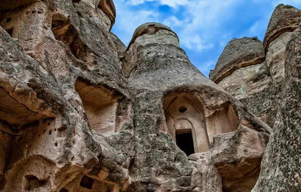 Mountains, rocks, Turkey, Nevsehir, cell, Avanos