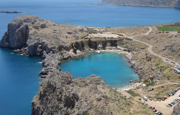 Bay, Greece, Lindos, Rhodes