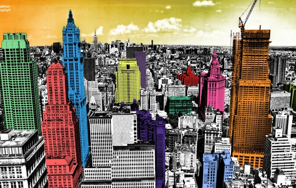 The city, skyscrapers, new York