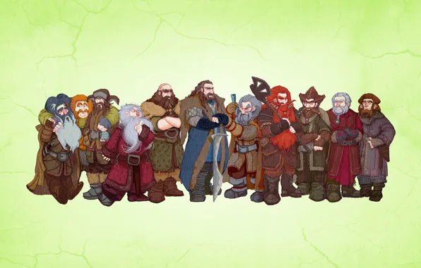 Picture dwarves, The Lord of the rings, light background, The Lord of the Rings, The hobbit …