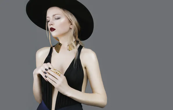 Picture style, model, hat, blonde, fashion