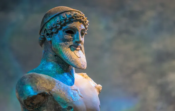Sculpture, Poseidon, the God of the seas