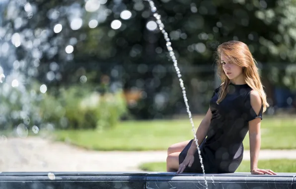 Picture face, model, hair, fountain, Saula
