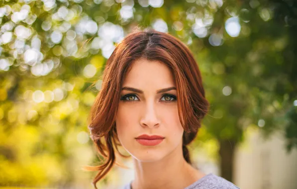 Picture girl, portrait, red