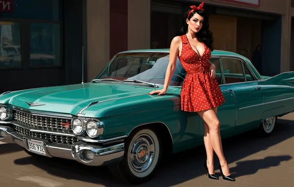 Girl, figure, art, wallpaper, girl, pin-up, art, pin-up