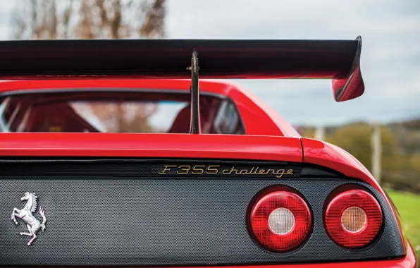 Close-up, Ferrari, Ferrari, label, F355, Ferrari F355 Challenge