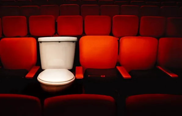 Cinema, the toilet, seat