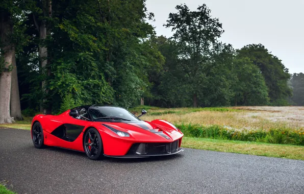 Picture Red, Black, Road, LaFerrari