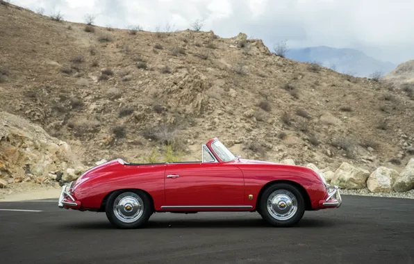 Porsche, 1959, 356, profile, Porsche 356A 1600 Cabriolet