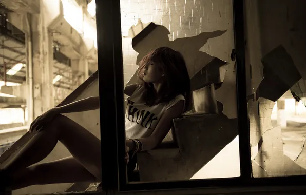 Girl, background, Asian