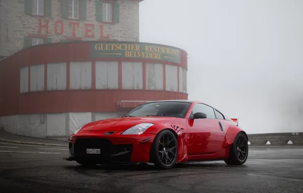 Nissan, Red, Nissan 350Z, Coupe, 350Z, Sportcar, Pandem, Nissan 350Z Pandem