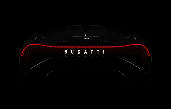 Bugatti, rear view, hypercar, 2019, The Black Car
