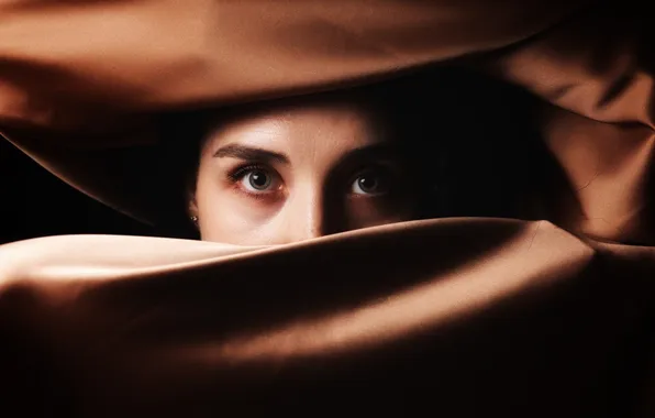 Picture eyes, look, fabric, Dmitry Arabaji