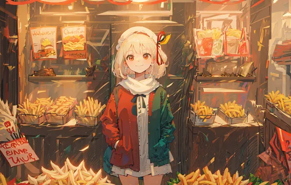Anime, girl, anime, the animated series, brown eyes, showcase, products, short hairstyle