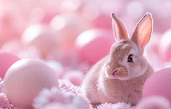 Flowers, holiday, hare, eggs, spring, rabbit, Easter, Bunny