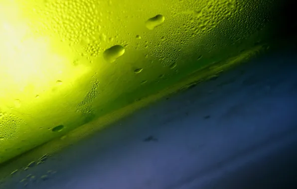 Drops, light, green