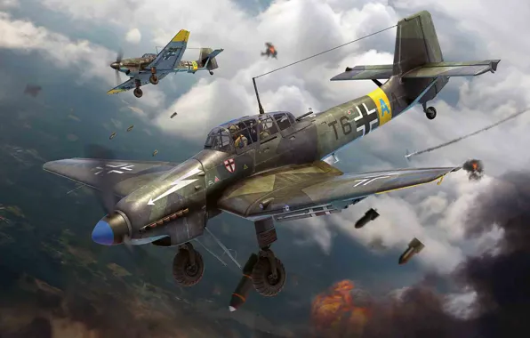 Attack, dive bomber, Air force, single double, Antonis (rOEN911) Karidis, Junkers Ju 87D-3 Stuka