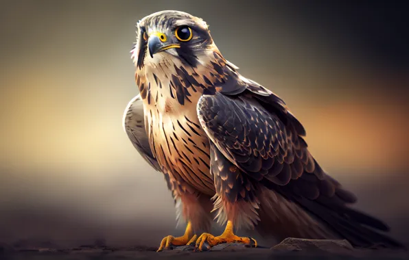 Picture Predator, Hawk, Digital art, A bird of prey, AI art, The Art of Artificial Intelligence, …