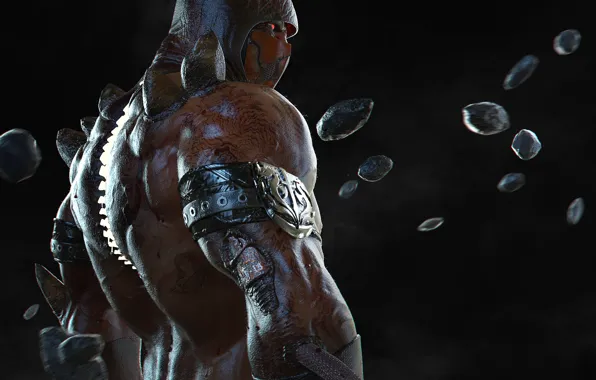 Male, fighter, ninja, Mortal Kombat, fan art, Tremor, Black Dragon