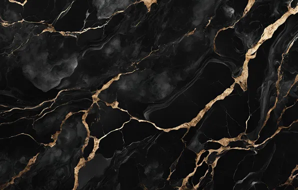 Stone, texture, black background, veins, AI art, neural network, stone texture