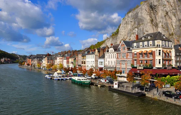 Picture the sky, the city, river, photo, home, pier, pierce, Belgium