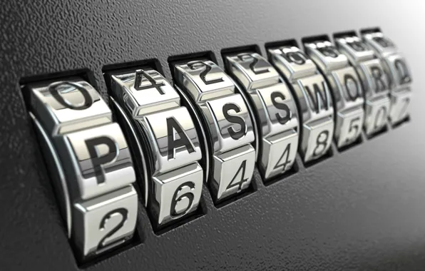 Picture metal, code, password, combination lock