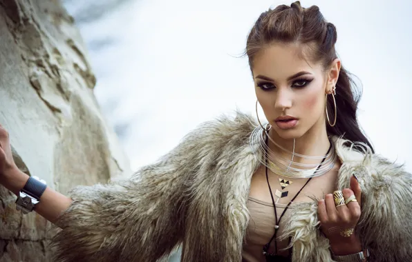 Picture look, decoration, face, model, hair, beauty, fur