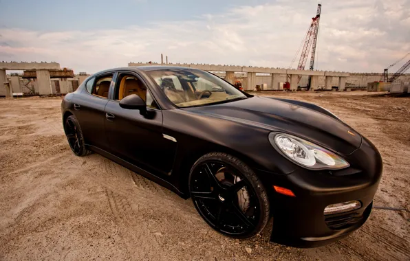Construction, crane, Porsche, Panamera