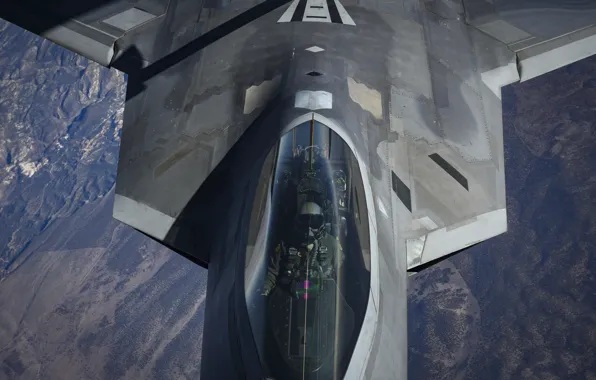Picture USAF, Pilot, F-22 Raptor, Cockpit