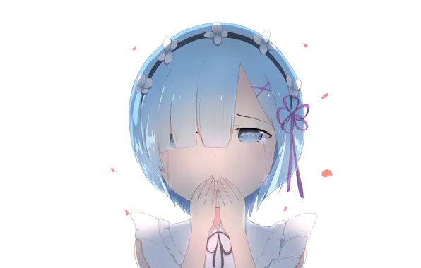 Girl, anime, art, Re: Zero kara hajime chip isek or Seikatsu, From scratch, REM