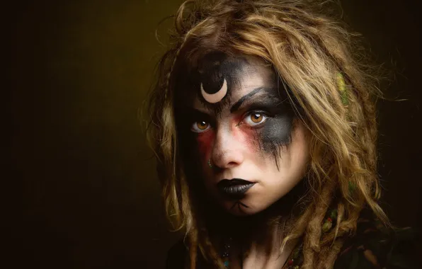 Picture girl, portrait, makeup