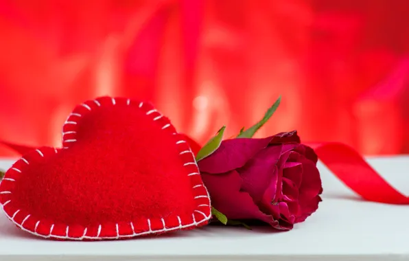 Love, gift, roses, red, red, love, heart, flowers