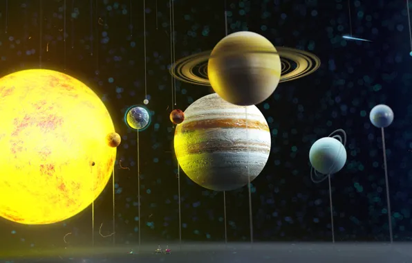 Picture space, planet, solar system, art