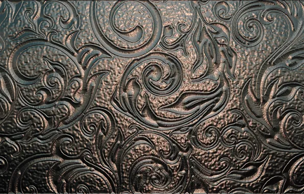 Picture metal, background, texture, ornament, embossed, chasing, bronze glitter, pattern on metal
