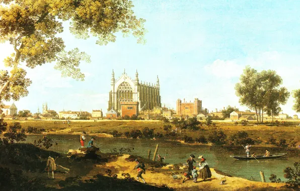 Landscape, picture, Canaletto, Canaletto, Giovanni Antonio Canal, Eton College
