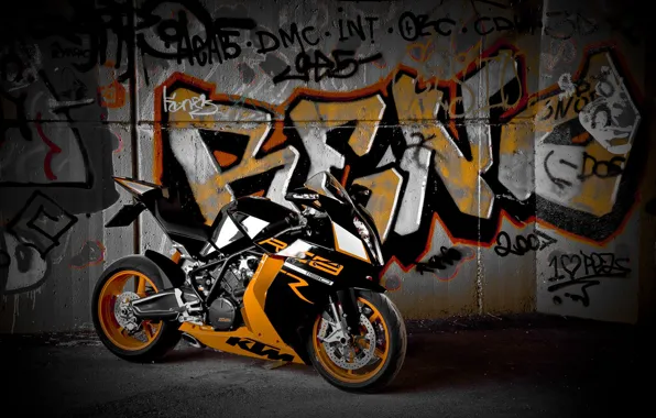 Wallpaper wall, black, motorcycle, black, bike, graffiti, ktm ...