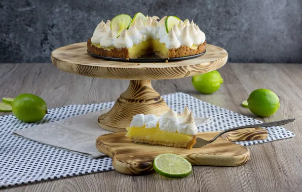 Pie, lime, meringue