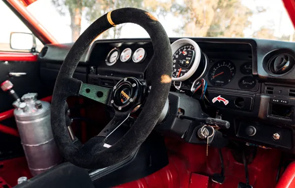 Interior, the wheel, Nissan, salon, Datsun, 1982, Room, An Stanza-Shaped Tribute To ’80s Racing