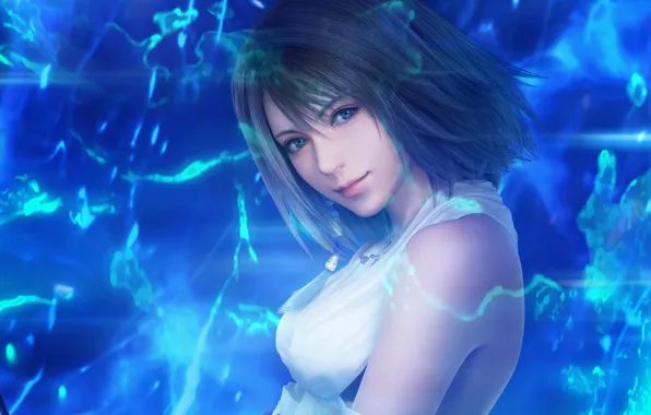 Picture girl, face, background, final fantasy