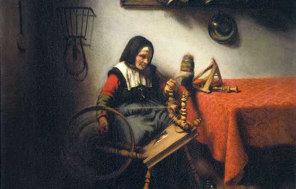 Oil, picture, canvas, Nicolas Mas, Spinner