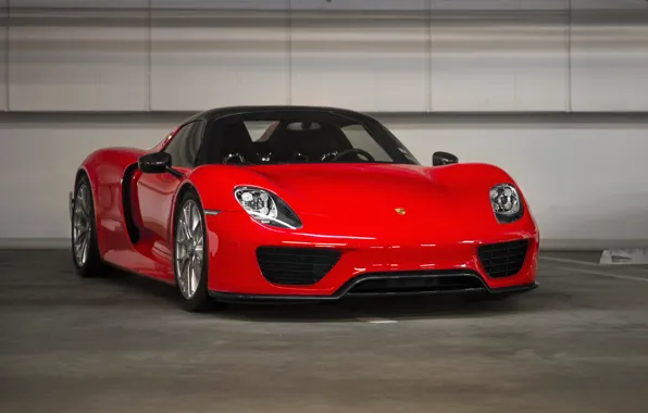 Picture Porsche, Red, Spyder, 918