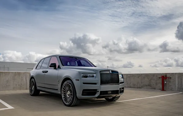 Picture Rolls Royce, Sky, SUV, Luxury, Vossen, Graphite, Cullinan