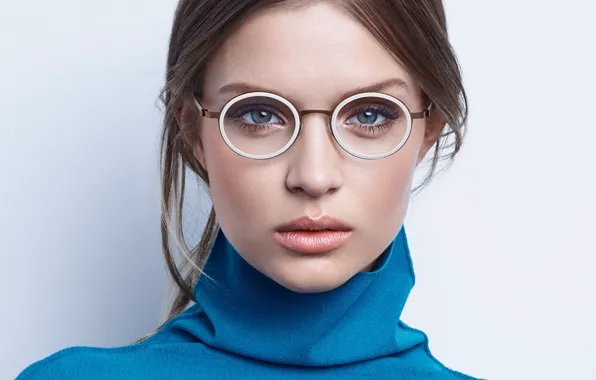 Look, pose, model, portrait, makeup, glasses, model, hair