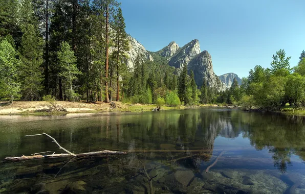 Mountains, nature, lake