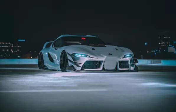 Auto, Night, White, Machine, Supra, Toyota Supra, Concept Art, Science Fiction