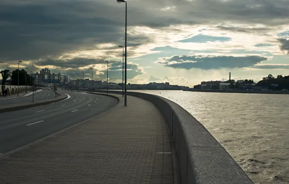 The evening, Saint Petersburg, promenade, Peter, Neva, Petersburg