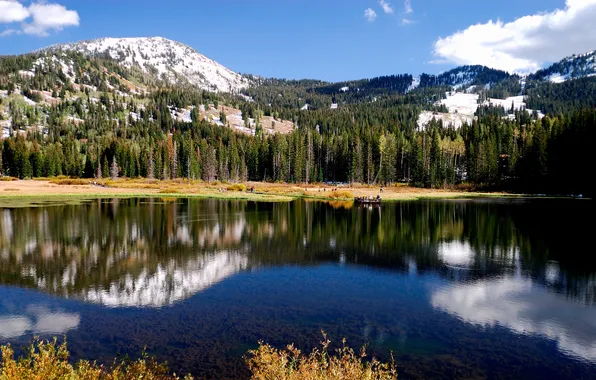 Nature, lake, reflection, beauty, mountain